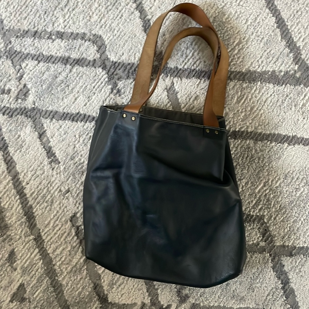 Like new Dark grayish blue leather bag